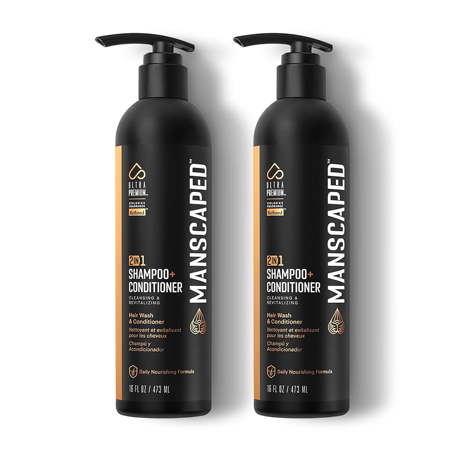 image:imageMANSCAPED 2 In 1 Shampoo ampamp Conditioner UltraPremium Formula Infused with Sea Kelp Coconut Water Aloe for Nourishing and Hydrating Hair 16 ozRefined