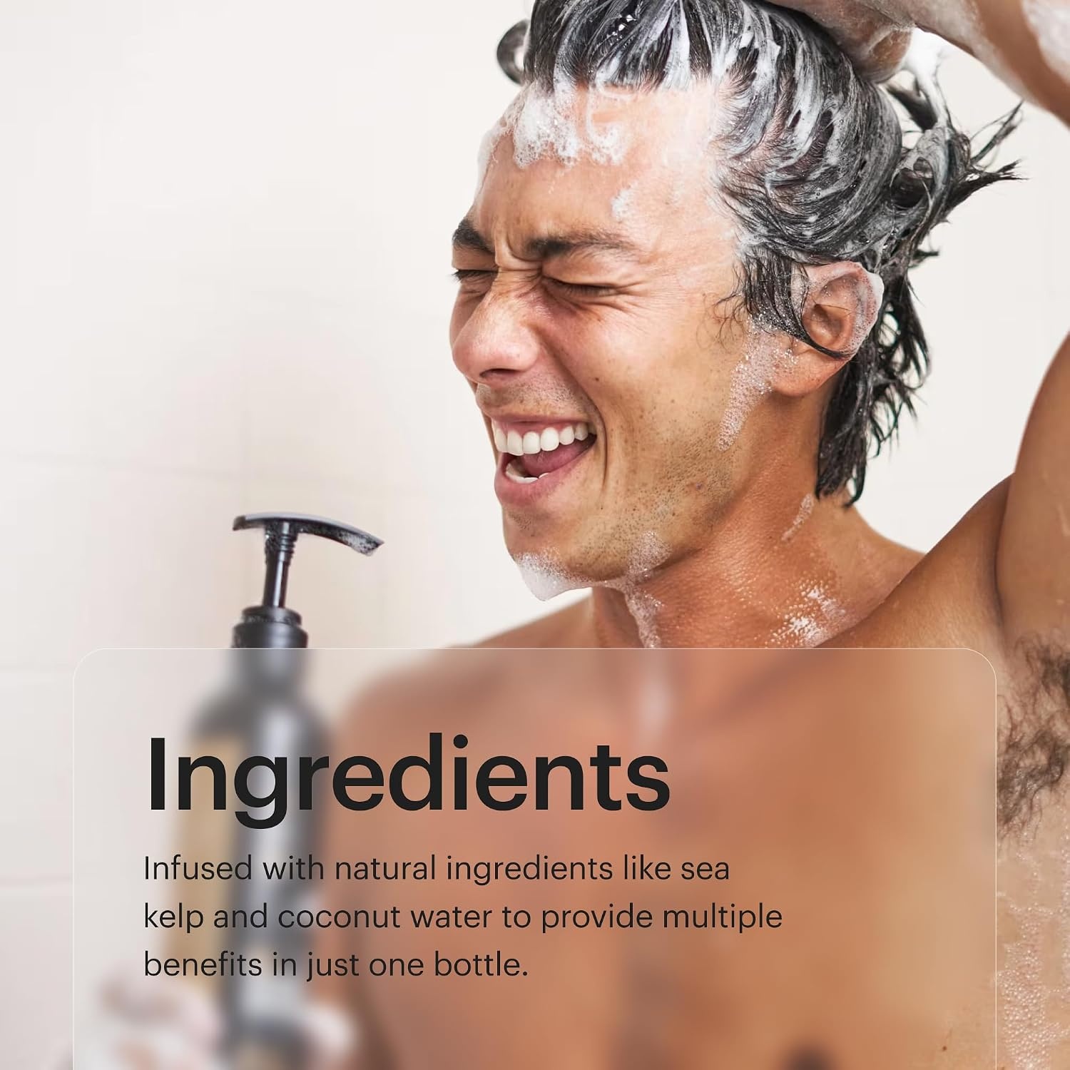 image:imageMANSCAPED 2 In 1 Shampoo ampamp Conditioner UltraPremium Formula Infused with Sea Kelp Coconut Water Aloe for Nourishing and Hydrating Hair 16 ozRefined