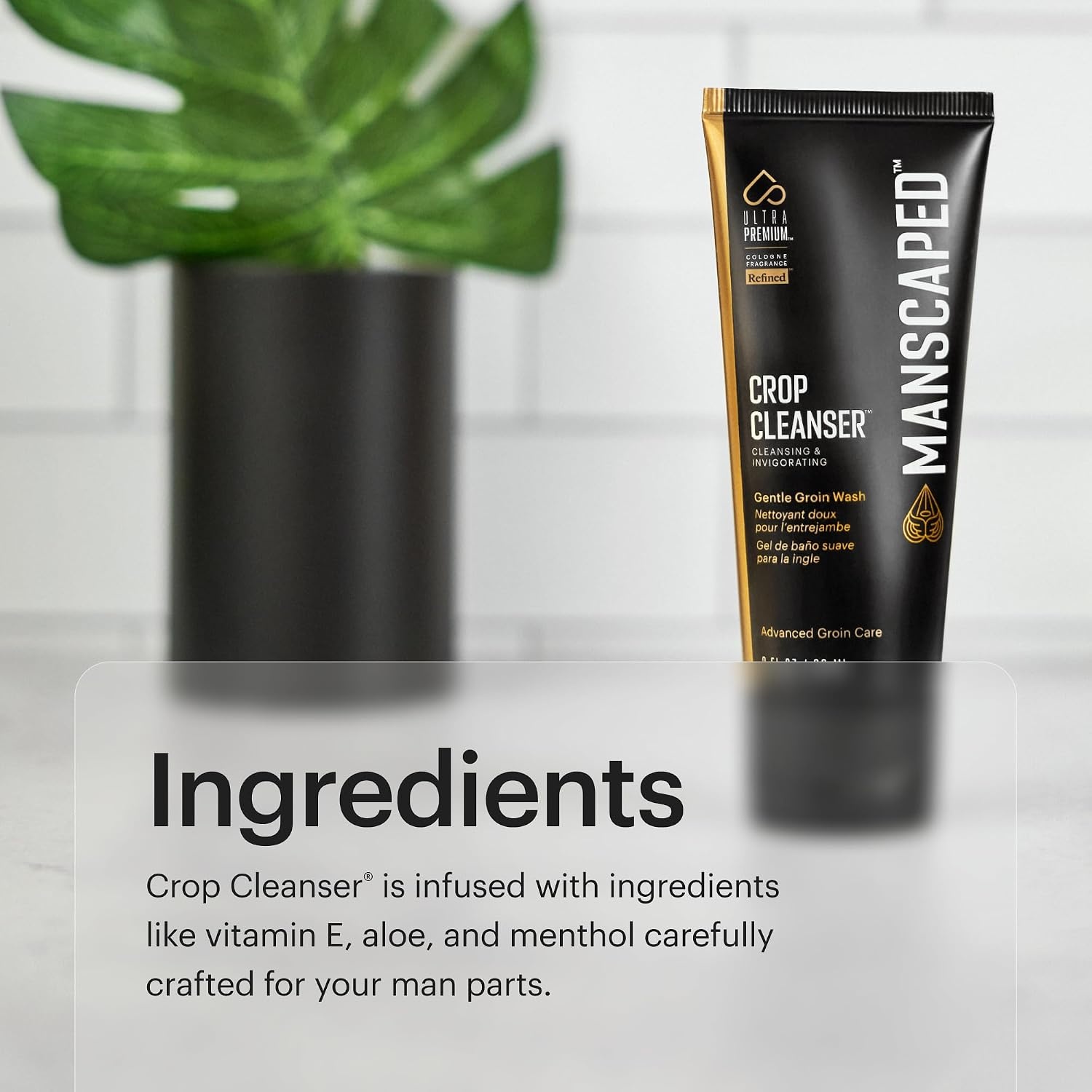 image:imageMANSCAPED Crop Cleanser Groin Wash Mens UltraPremium Invigorating Formula for BelowTheWaist Cleaning Refreshing Shower Gel For Men Infused with Vitamin E and Aloe Vegan body wash 6 oz6 Ounce Pack of 1