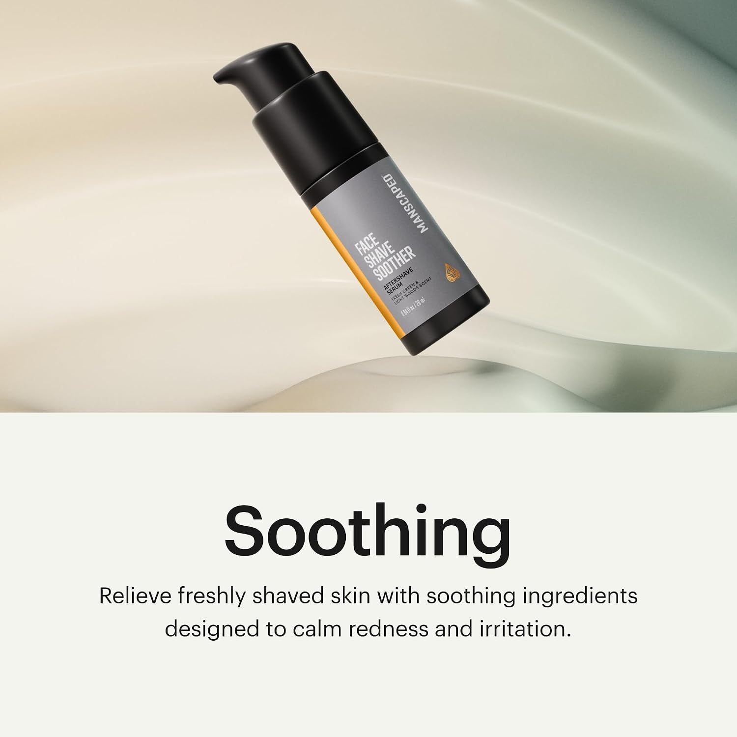 image:imageMANSCAPED Face Shave Soother Mens Aftershave Serum Infused with Red Algae Menthyl Lactate ampamp Vitamin B3 for Cooling Soothing ampamp Hydration Vegan ParabenFree 28ml094 Fl Oz Pack of 1