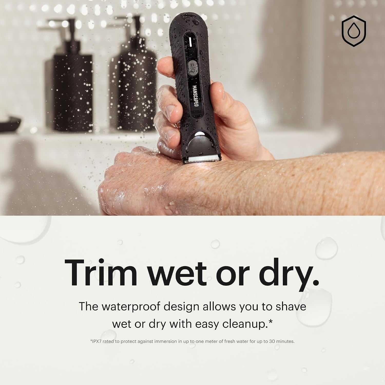 image:imageMANSCAPED Grooming Essentials 30 Plus Routine with The Lawn Mower 30 Plus Mens Groin Hair Trimmer Crop Preserver Ball Deodorant Crop Cleanser Crop Soother Aftershave Shed 20 Toiletry Bag