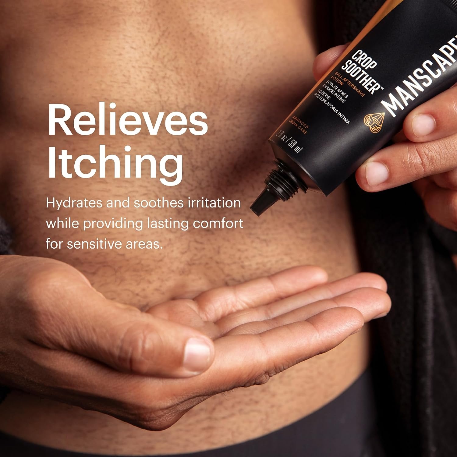 image:imageMANSCAPED Grooming Essentials 30 Plus Routine with The Lawn Mower 30 Plus Mens Groin Hair Trimmer Crop Preserver Ball Deodorant Crop Cleanser Crop Soother Aftershave Shed 20 Toiletry Bag