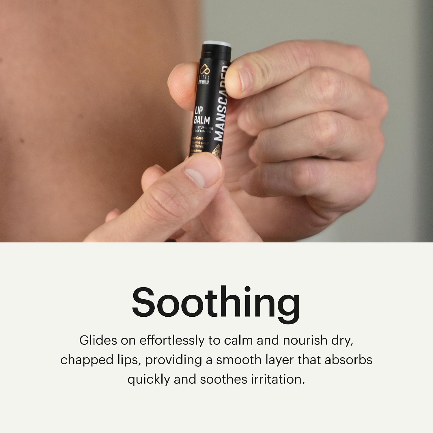 image:imageMANSCAPED Moisturizing and Soothing Lip Balm Infused with Vitamin E Peppermint Oil and Eucalyptus Oil for Chapped Lips Matte Finish 3 Sticks015 Ounce Pack of 3