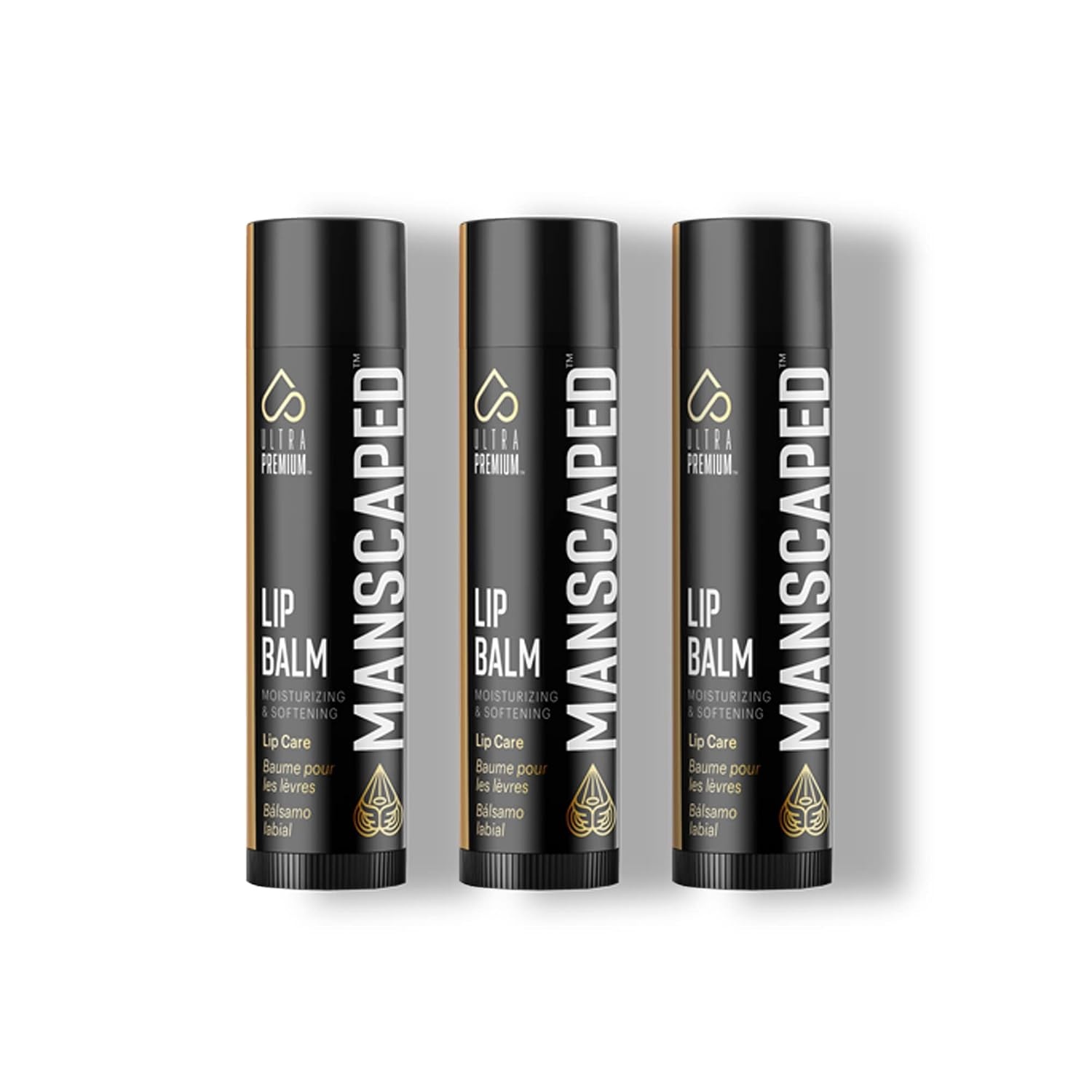image:imageMANSCAPED Moisturizing and Soothing Lip Balm Infused with Vitamin E Peppermint Oil and Eucalyptus Oil for Chapped Lips Matte Finish 3 Sticks015 Ounce Pack of 3
