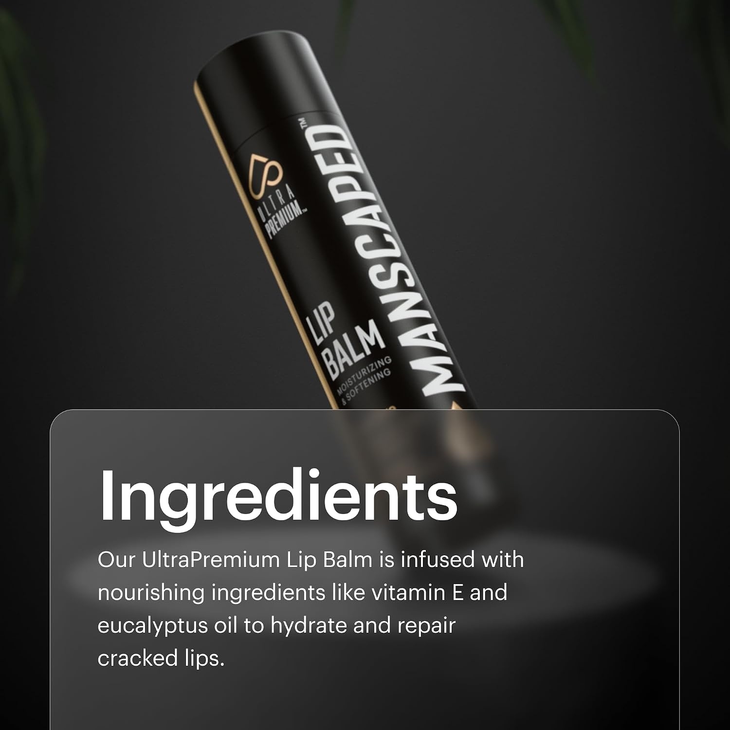 image:imageMANSCAPED Moisturizing and Soothing Lip Balm Infused with Vitamin E Peppermint Oil and Eucalyptus Oil for Chapped Lips Matte Finish 3 Sticks015 Ounce Pack of 3