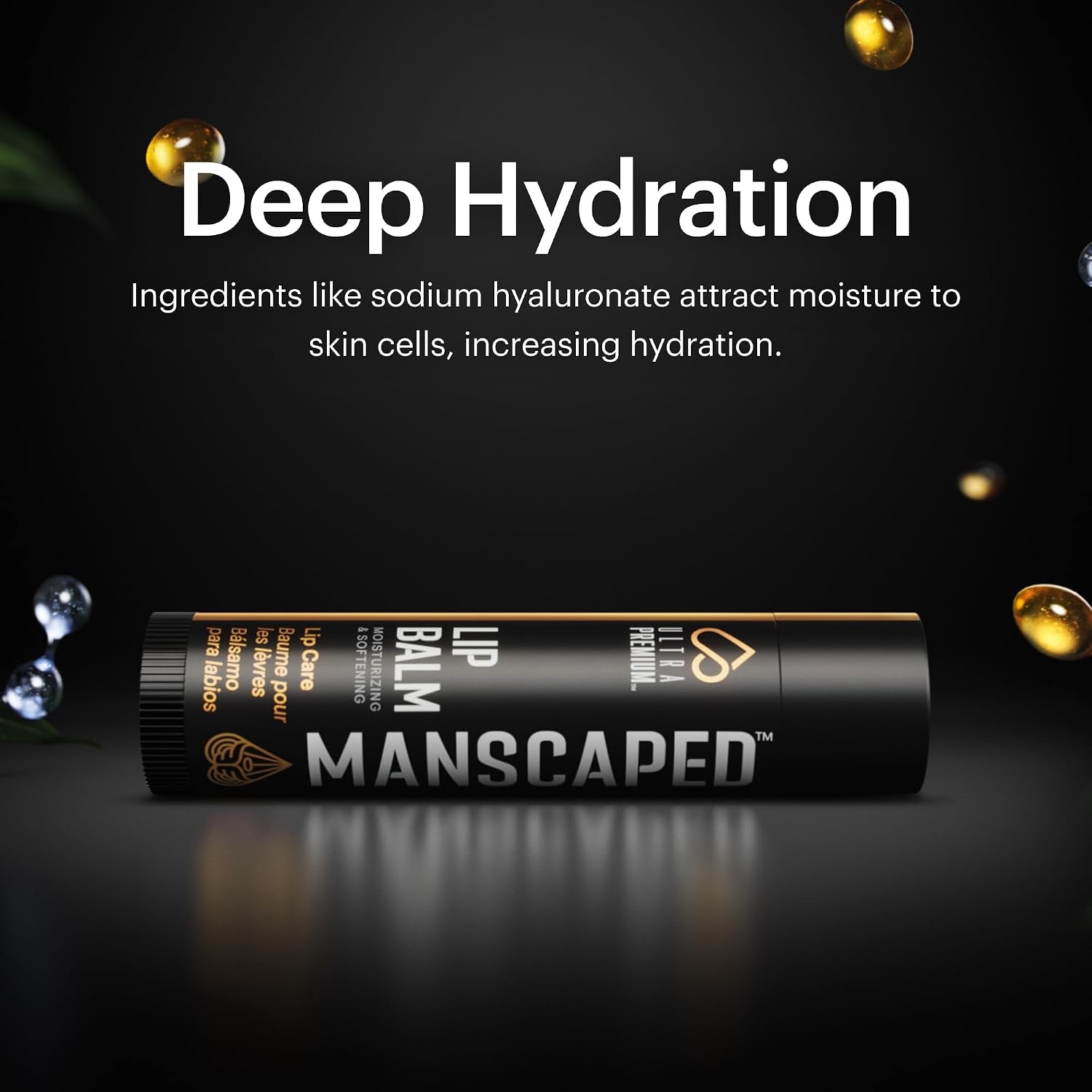 image:imageMANSCAPED Moisturizing and Soothing Lip Balm Infused with Vitamin E Peppermint Oil and Eucalyptus Oil for Chapped Lips Matte Finish 3 Sticks015 Ounce Pack of 3