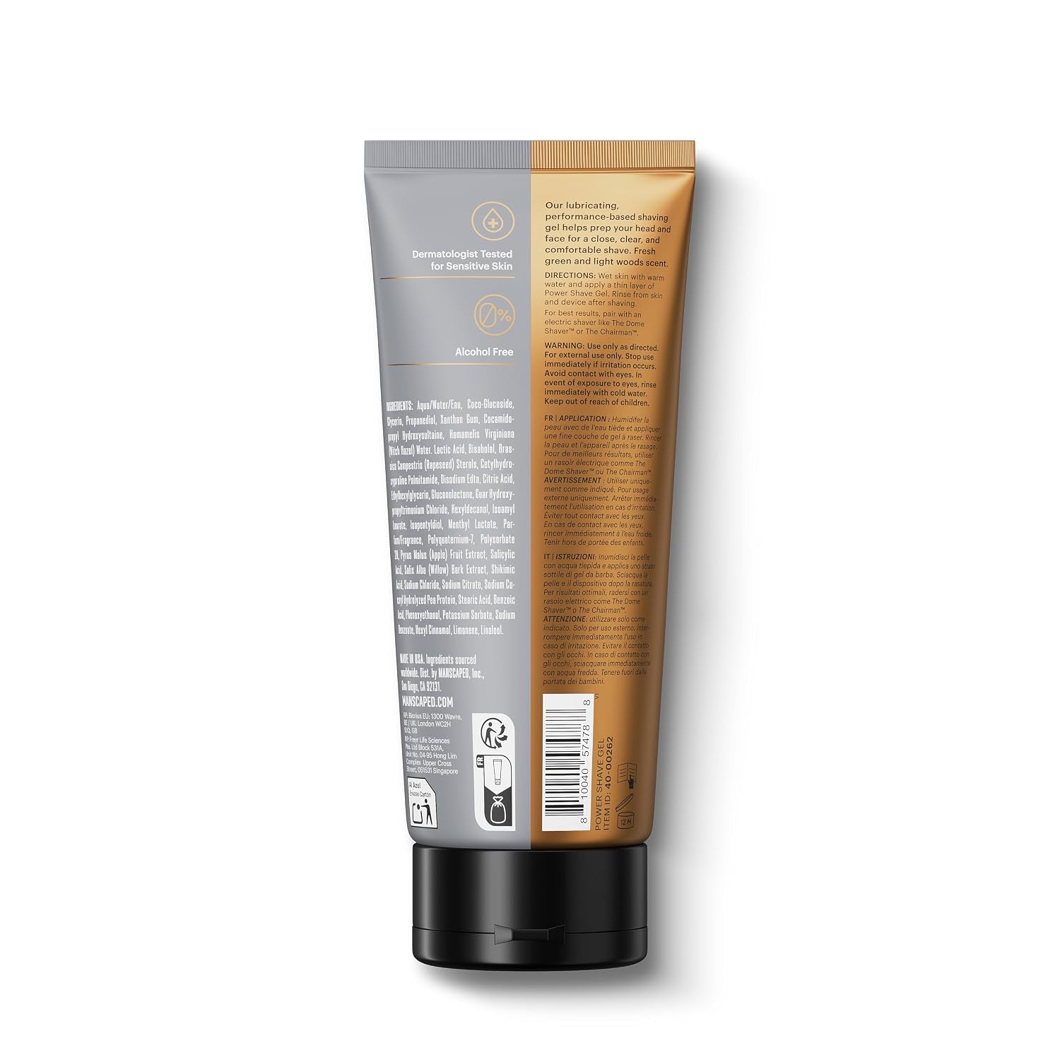 image:imageMANSCAPED Power Shave Gel Mens Soothing Head ampamp Face Shaving Gel with Witch Hazel ampamp Gentle Liquid Exfoliants to Help Defend Against Irritation Ingrown Hairs ampamp Razor Bumps 6 fl oz6 Fl Oz Pack of 1
