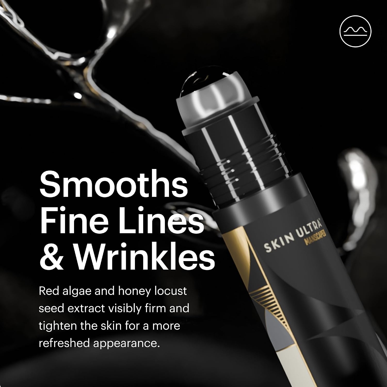 image:imageMANSCAPED Skin Ultra Eye Serum FastActing Formula with Caffeine Red Algae ampamp Ceramides to help Depuff ampamp Hydrate Skin Cooling Rollerball Applicator FragranceFree 05 fl oz