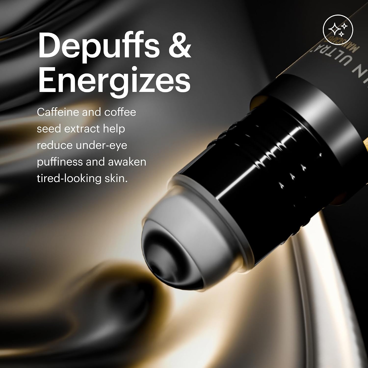 image:imageMANSCAPED Skin Ultra Eye Serum FastActing Formula with Caffeine Red Algae ampamp Ceramides to help Depuff ampamp Hydrate Skin Cooling Rollerball Applicator FragranceFree 05 fl oz