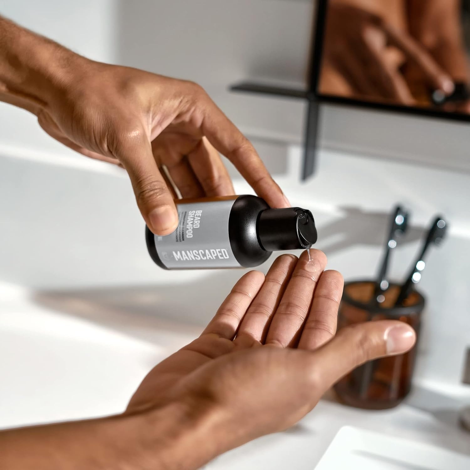 image:imageMANSCAPED The Beard Hedger Advanced Kit Includes Our Premium Precision Beard ampamp Mustache Trimmer Hydrating Shampoo Softening Conditioner Moisturizing Oil ampamp Facial Hair CombBeard Hedger Advanced Kit