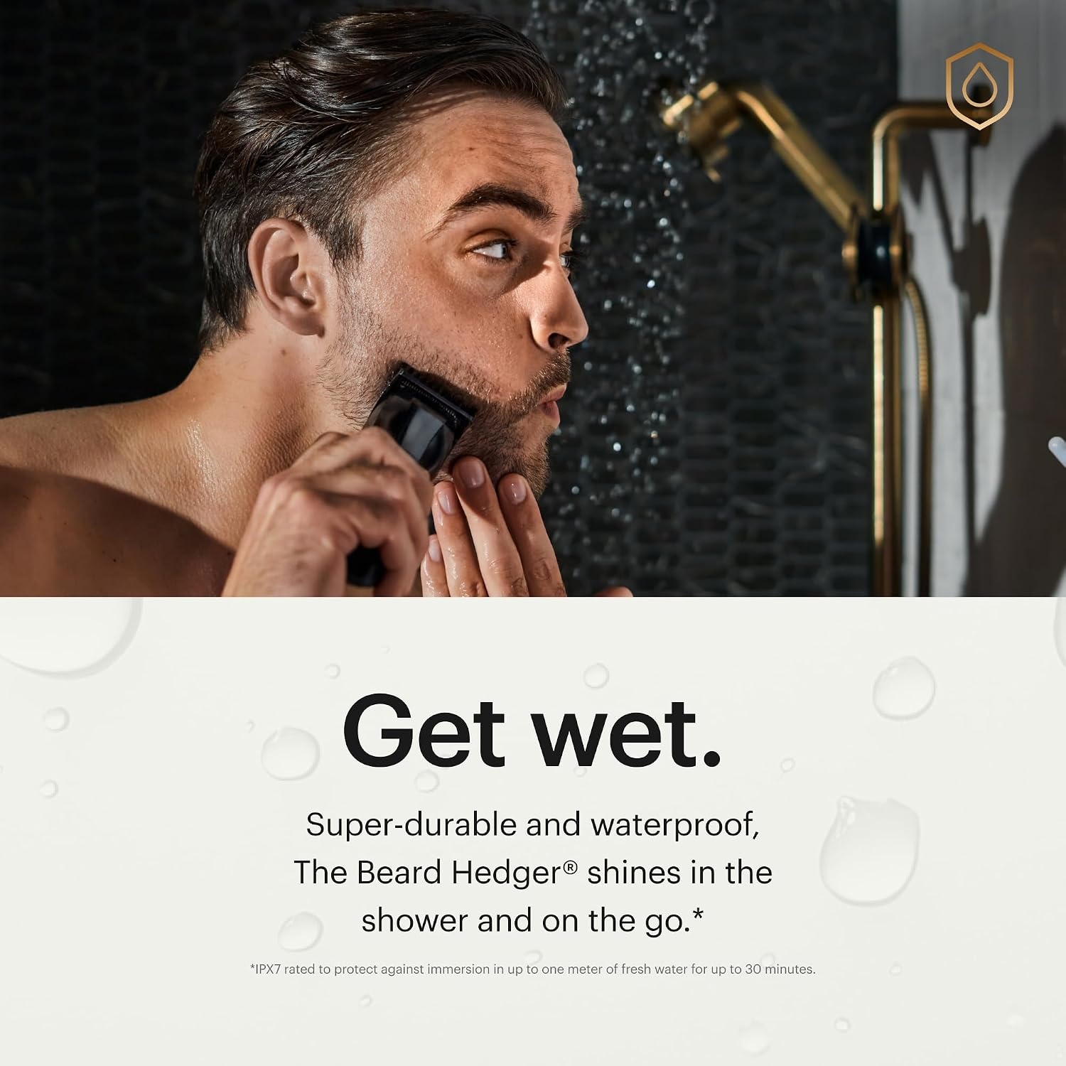 image:imageMANSCAPED The Beard Hedger Premium Mens Beard Trimmer 20 Length Adjustable Blade Wheel Stainless Steel TBlade for Precision Facial Hair Trimming Cordless Waterproof WetDry Clipper
