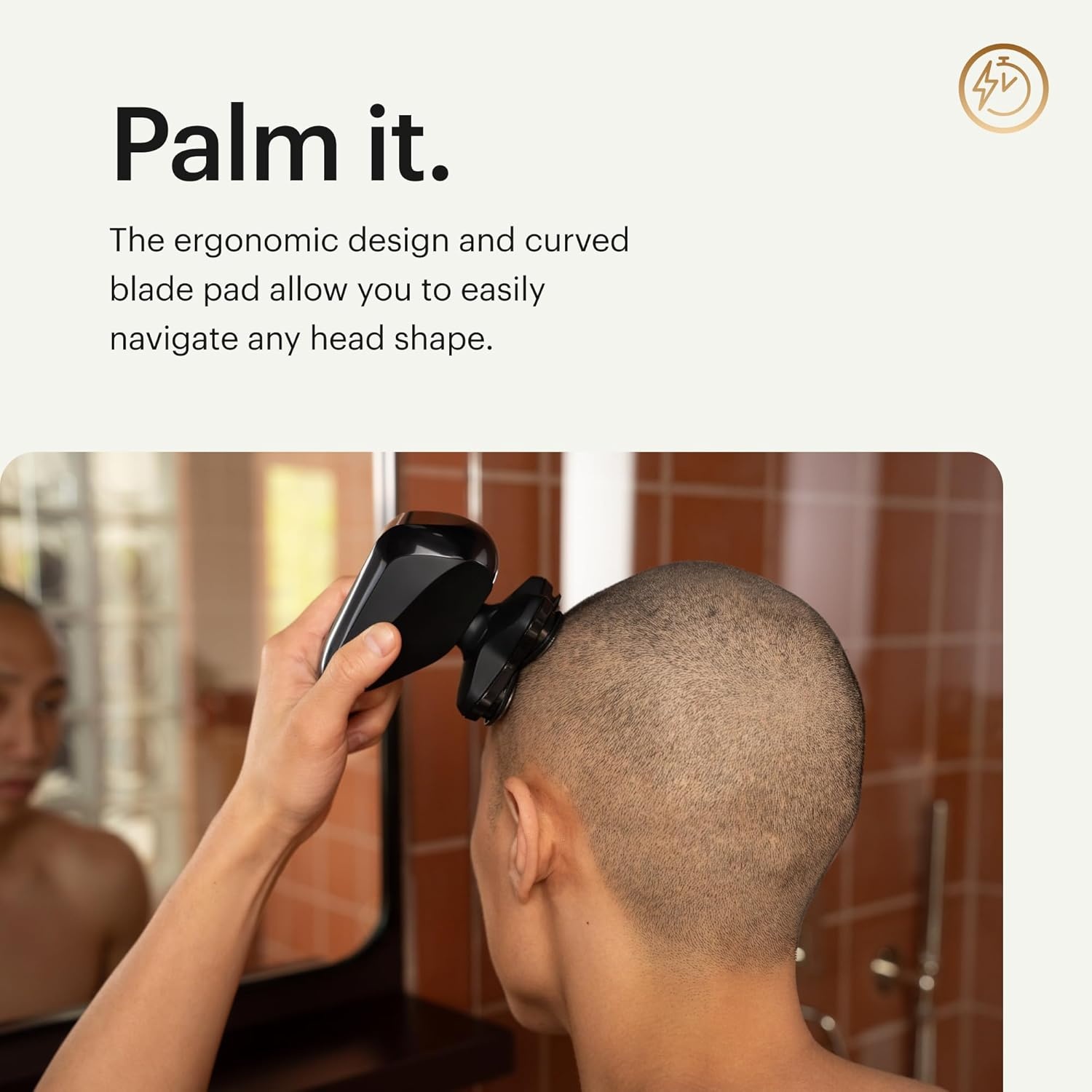 image:imageMANSCAPED The Dome Shaver PRO Head Shaver for Bald Men Five Rotary Blade Design with SkinSafe ampamp FlexAdjust Technology Waterproof USBC ampamp Wireless Charging Compatible with Travel LockThe Dome Shaver PRO
