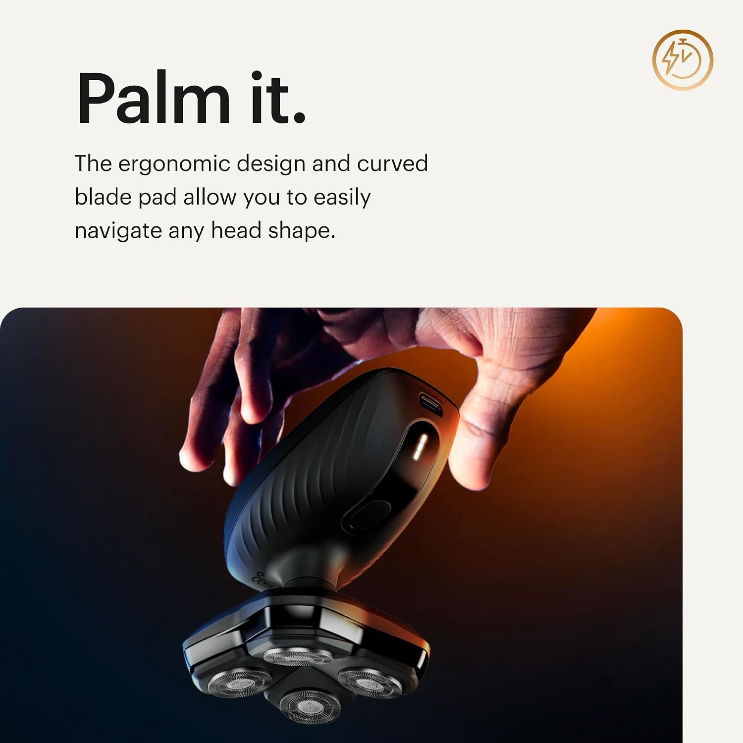 image:imageMANSCAPED The Dome Shaver PRO Head Shaver for Bald Men Five Rotary Blade Design with SkinSafe ampamp FlexAdjust Technology Waterproof USBC ampamp Wireless Charging Compatible with Travel LockThe Dome Shaver PLUS