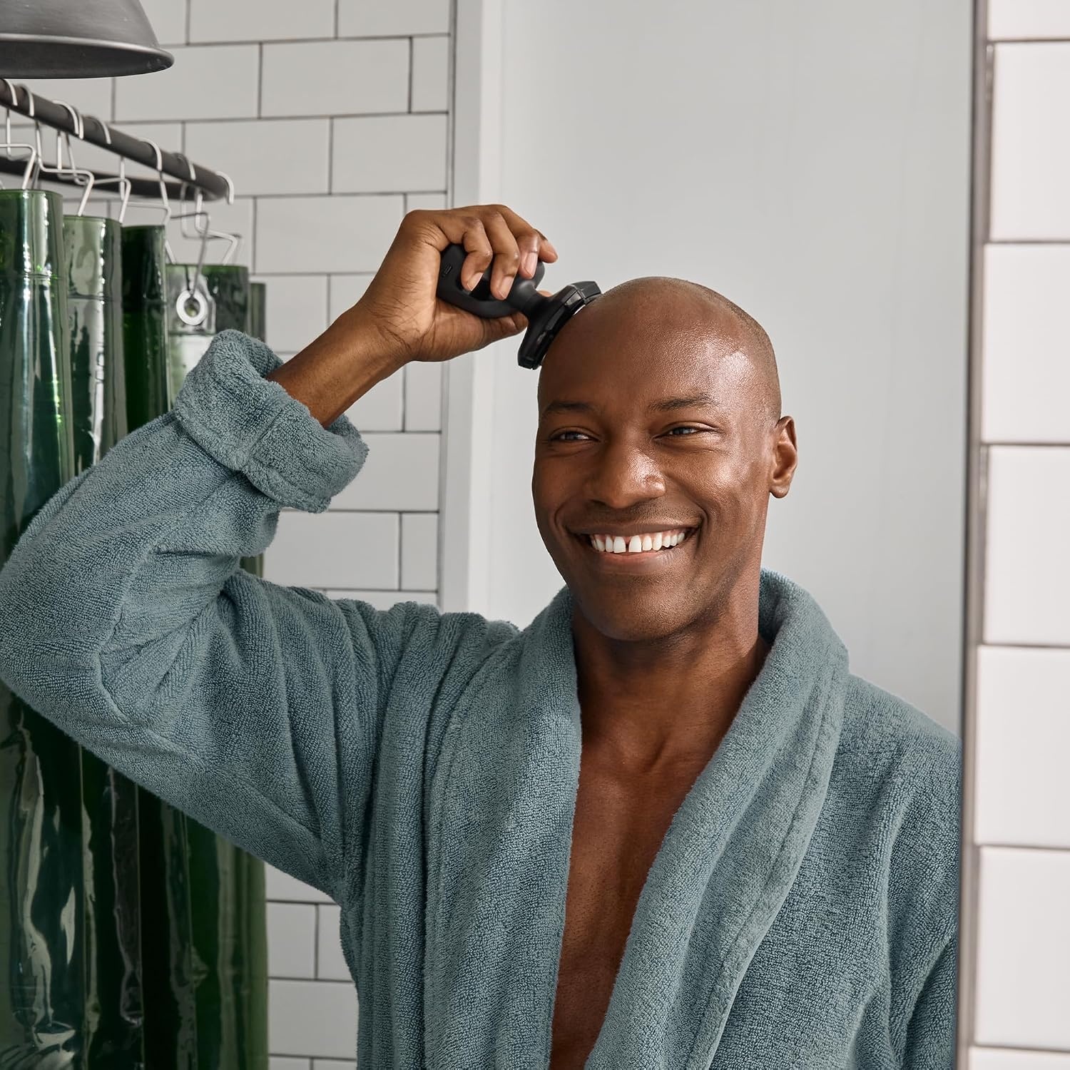 image:imageMANSCAPED The Dome Shaver PRO Head Shaver for Bald Men Five Rotary Blade Design with SkinSafe ampamp FlexAdjust Technology Waterproof USBC ampamp Wireless Charging Compatible with Travel LockThe Dome Shaver PLUS