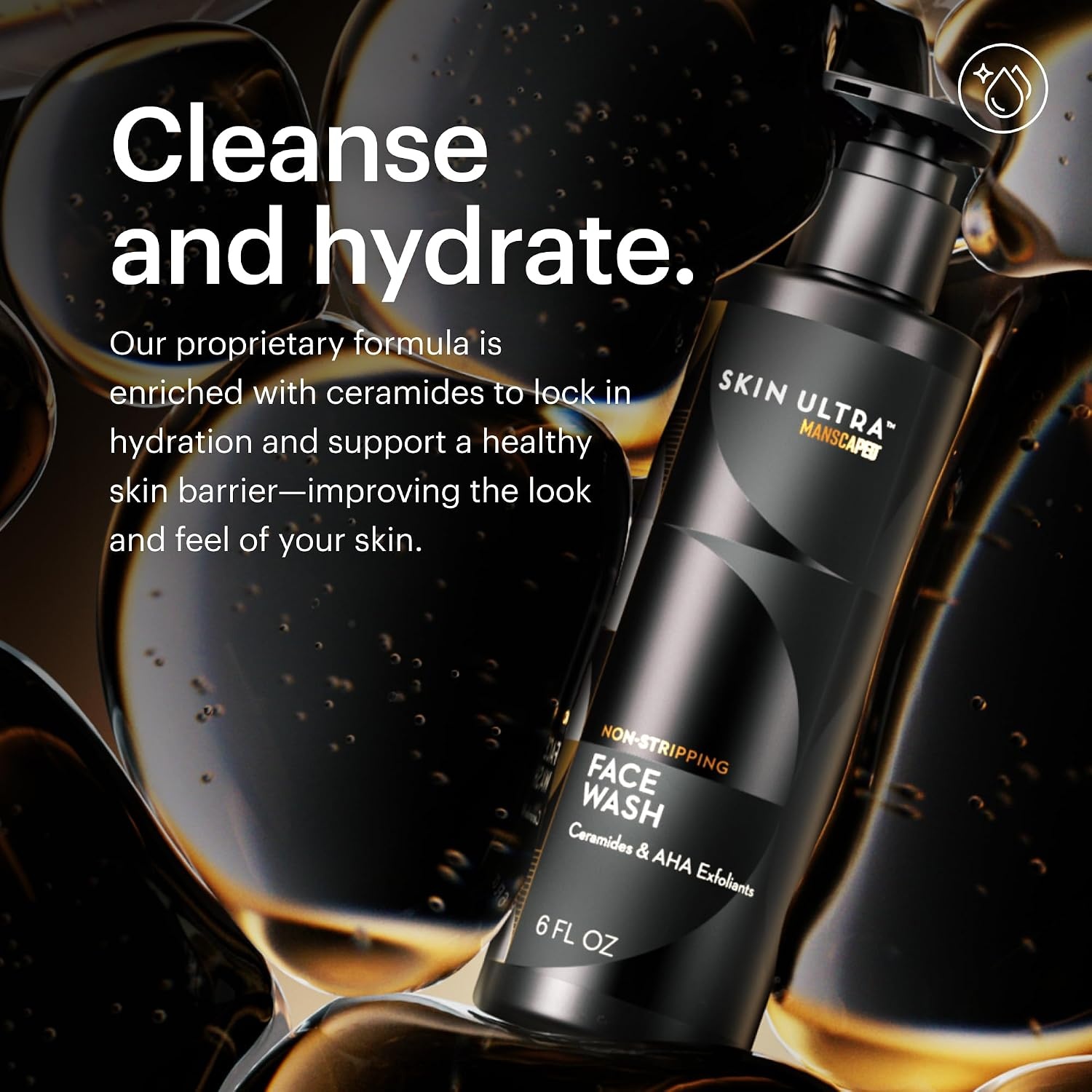 image:imageMANSCAPED The Face Buffer PRO Skin Ultra Face Wash Face Moisturizer ampamp Brightening Serum Bundle Mens Daily Skincare Routine for Cleansing Exfoliating Hydration ampamp Radiance