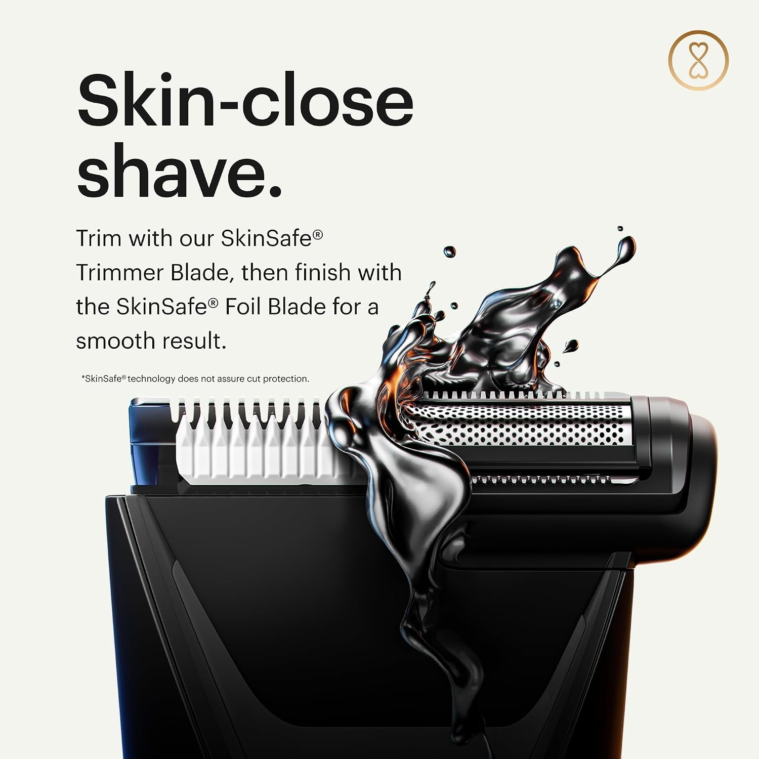 image:imageMANSCAPED The Lawn Mower 50 Ultra Groin ampamp Body Hair Trimmer DualHead SkinSafe Trimmer ampamp Foil Blades Waterproof WetDry Groomer USBC Rechargeable with Travel Case Mens Ball Shaver BlackTuxedo Black