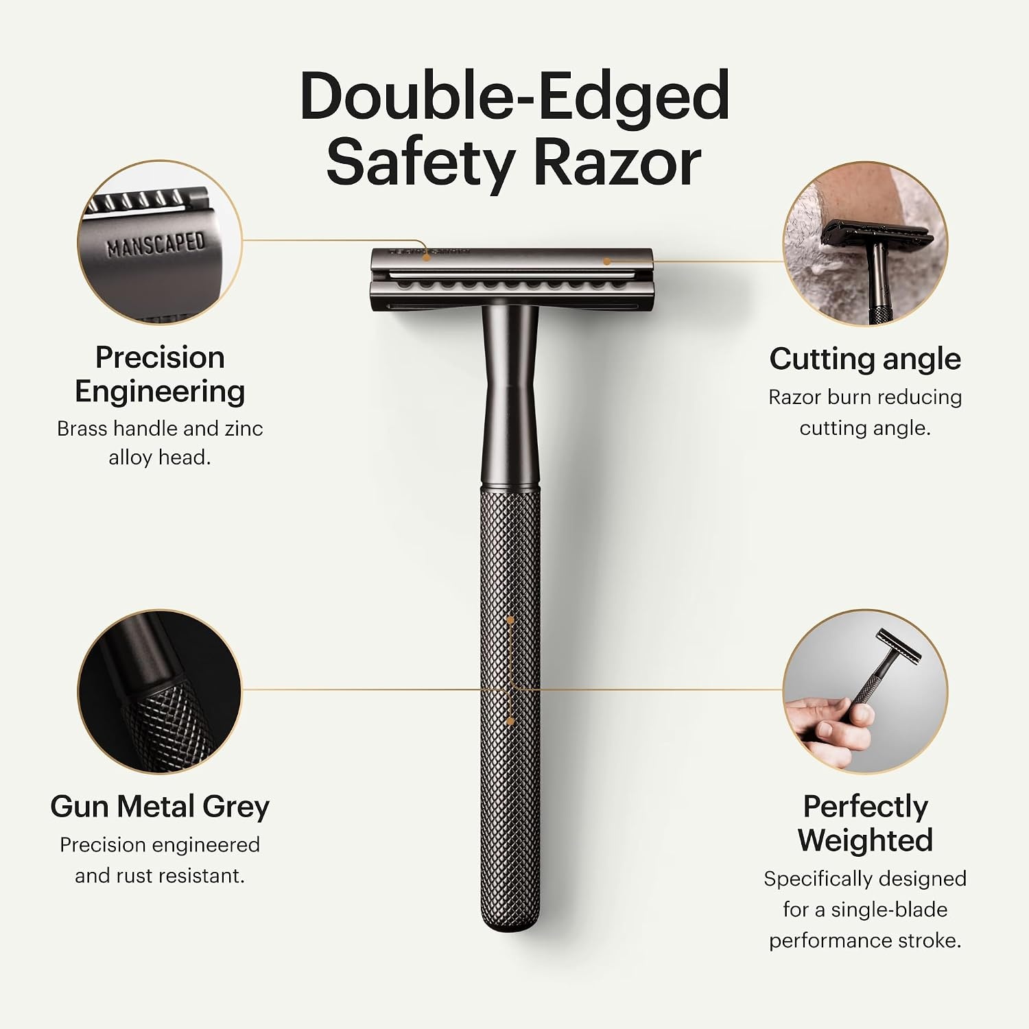image:imageMANSCAPED The Plow 20 Premium Single Blade DoubleEdged Safety Face Razor for Men