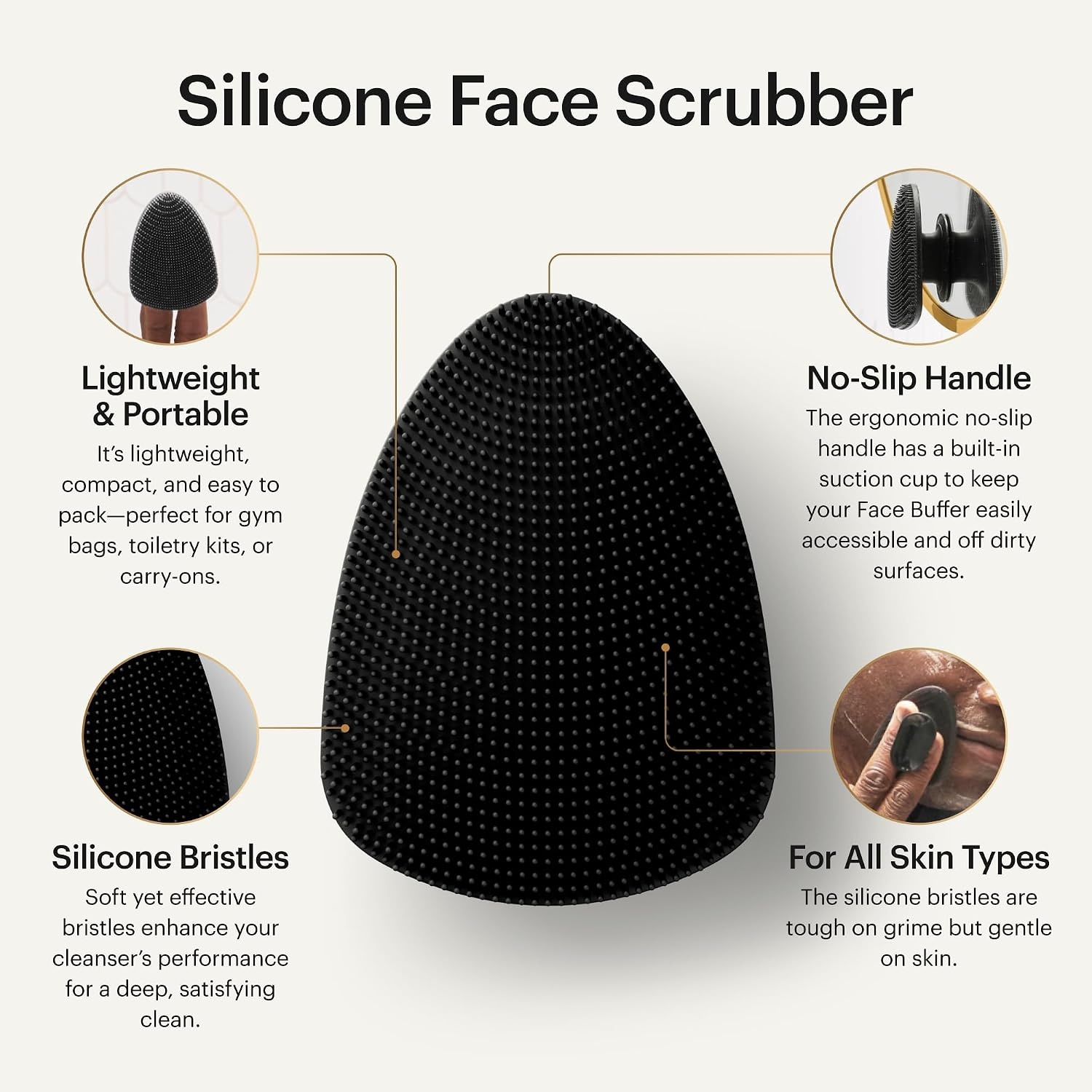 image:imageMANSCAPED The Scalp Buffer Mens Silicone Head Scrubber Premium Cleansing ampamp Exfoliating Hair Brush Ergonomic Handheld Design for Gentle Scalp Massage 1PackFace Buffer