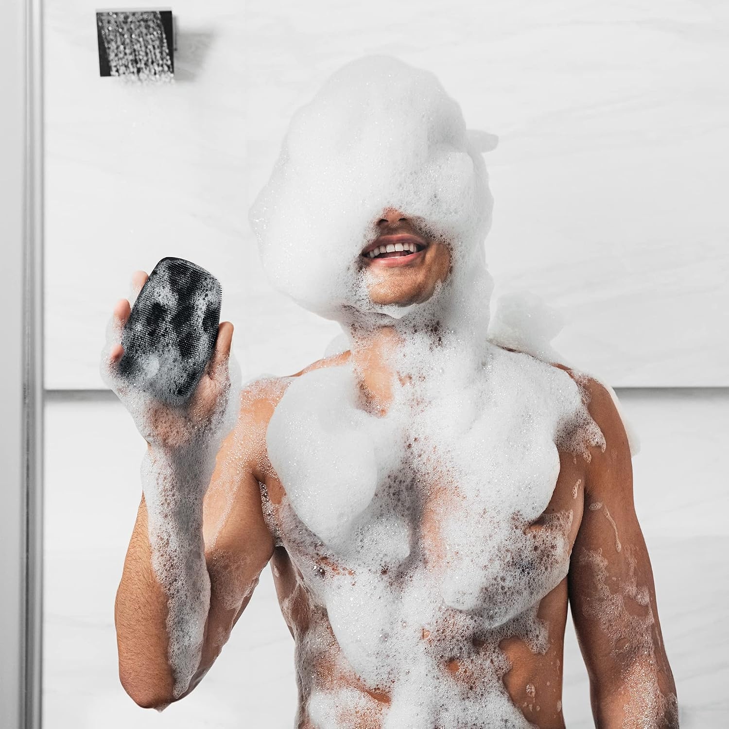 image:imageMANSCAPED The Scalp Buffer Mens Silicone Head Scrubber Premium Cleansing ampamp Exfoliating Hair Brush Ergonomic Handheld Design for Gentle Scalp Massage 1PackBody Buffer
