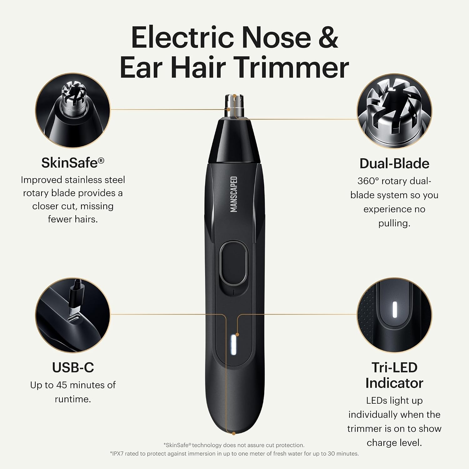 image:imageMANSCAPED Weed Whacker 30 PRO Mens Electric Nose Ear ampamp Eyebrow Hair Trimmer SkinSafe DualHead System LED Spotlight Waterproof Rechargeable Travel Lock Eyebrow Comb AttachmentThe Weed Whacker 20