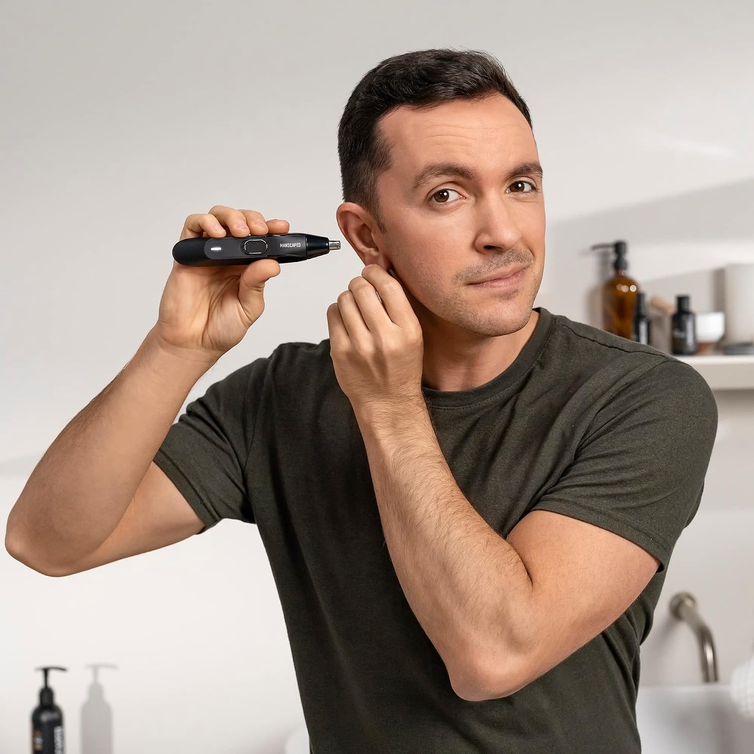 image:imageMANSCAPED Weed Whacker 30 PRO Mens Electric Nose Ear ampamp Eyebrow Hair Trimmer SkinSafe DualHead System LED Spotlight Waterproof Rechargeable Travel Lock Eyebrow Comb AttachmentThe Weed Whacker 20