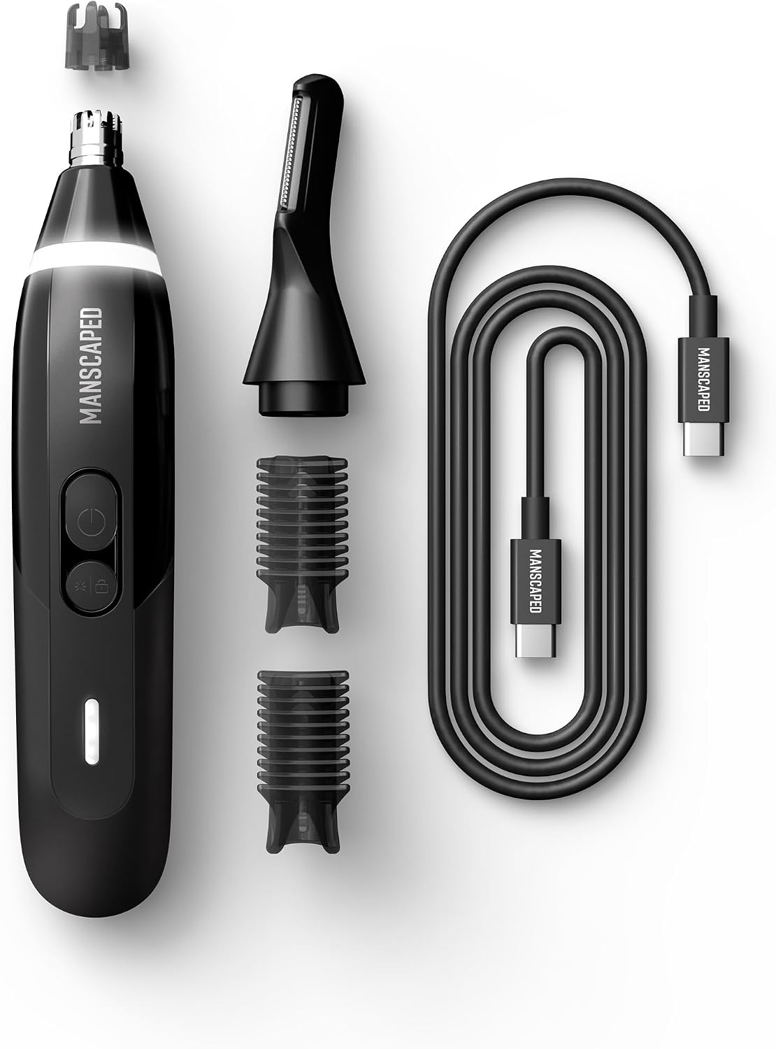 image:imageMANSCAPED Weed Whacker 30 PRO Mens Electric Nose Ear ampamp Eyebrow Hair Trimmer SkinSafe DualHead System LED Spotlight Waterproof Rechargeable Travel Lock Eyebrow Comb AttachmentThe Weed Whacker 30 PRO