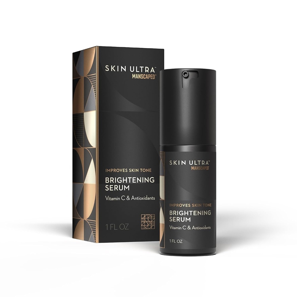 image:imageMANSCAPED Skin Ultra Brightening Serum Mens Vitamin C Face Serum Formulated to Improve Skin Tone ampamp Help Reduce Appearance of Wrinkles Infused with Licorice Root ampamp Niacinamide 1 fl oz1 Fl Oz Pack of 1