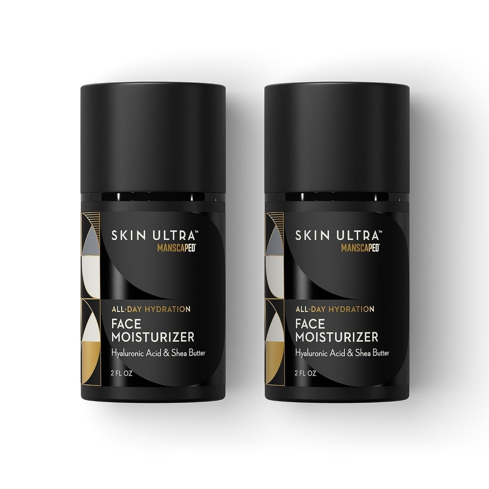 image:imageMANSCAPED Skin Ultra Face Moisturizer Mens Daily Hydrating Skincare Lotion Infused with Hyaluronic Acid Vitamin E ampamp Shea Butter NonGreasy Fast Absorbing 2 fl oz2 Fl Oz Pack of 2