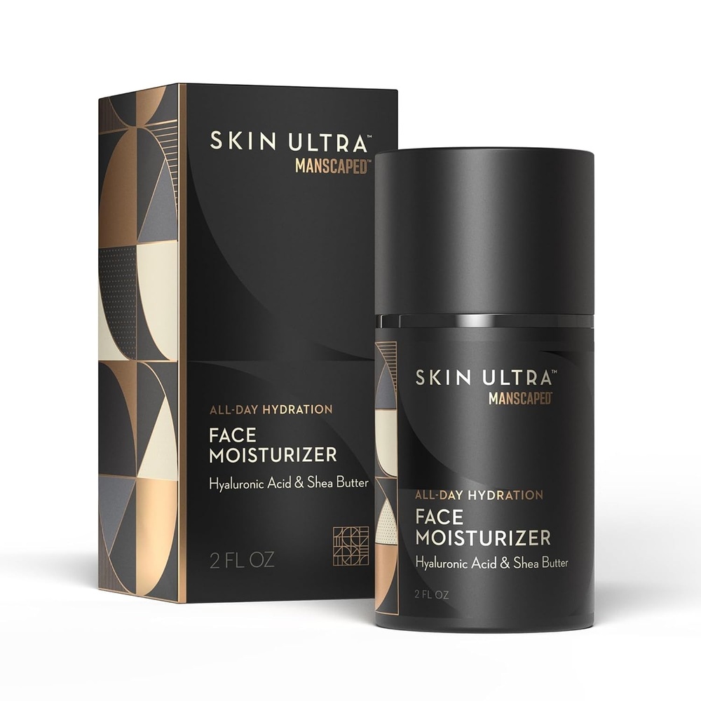 image:imageMANSCAPED Skin Ultra Face Moisturizer Mens Daily Hydrating Skincare Lotion Infused with Hyaluronic Acid Vitamin E ampamp Shea Butter NonGreasy Fast Absorbing 2 fl oz2 Fl Oz Pack of 1