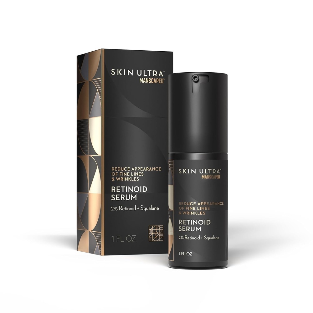image:imageMANSCAPED Skin Ultra Retinoid Serum Dual Retinoid AgeDefying Formula with Squalane Ceramides ampamp Hyaluronic Acid to help Reduce Appearance of Fine Lines Wrinkles ampamp Dark Spots 1 fl oz