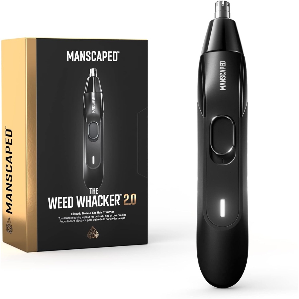image:imageMANSCAPED Weed Whacker 30 PRO Mens Electric Nose Ear ampamp Eyebrow Hair Trimmer SkinSafe DualHead System LED Spotlight Waterproof Rechargeable Travel Lock Eyebrow Comb AttachmentThe Weed Whacker 20