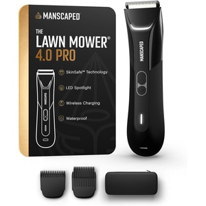 MANSCAPED® The Lawn Mower® 4.0, Electric Groin Hair Trimmer, Replaceable SkinSafe® Ceramic Blade Heads, Waterproof Wet/Dry Clippers, Rechargeable, Wireless Charging, Male Hygiene Grooming Razor(The Lawn Mower 4.0 PRO)